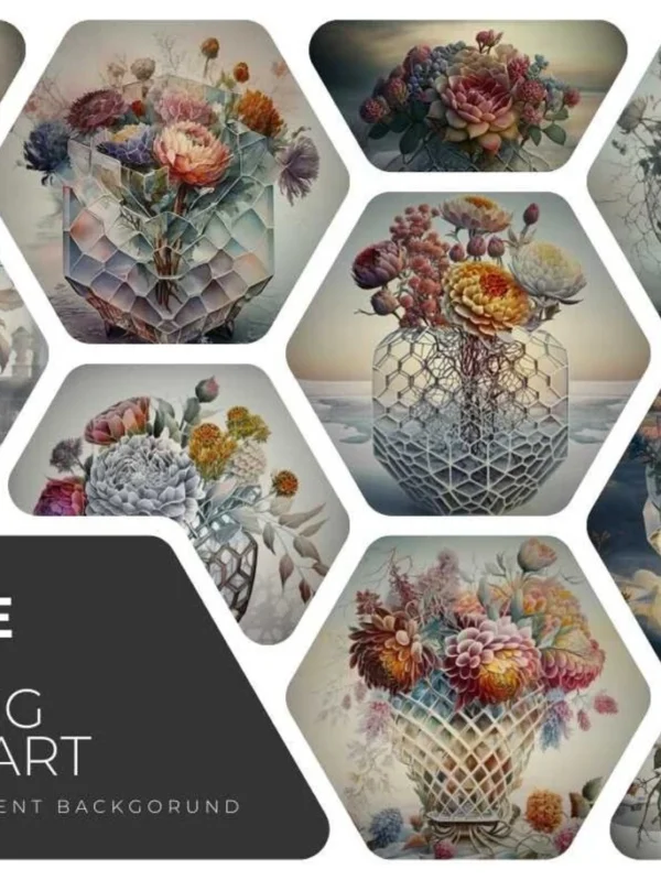 Vase of Flowers, 12 High Quality PNGs, Transparent Background, Wedding Cards, Digital Paper Craft, Printable, Card Making, Bridal Shower.