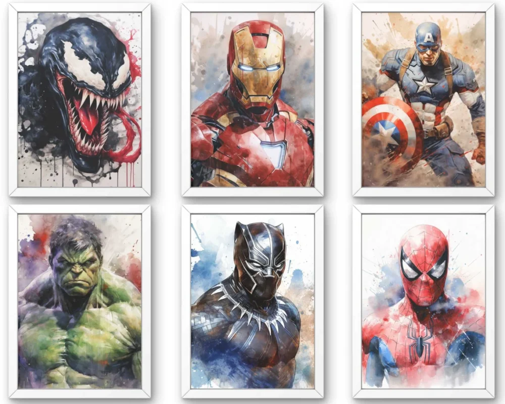 Set of 11 Superhero PNG, Avengers Clip Art Bundle, Spiderman, Ironman, Hulk, Thor, Digital Art, Clipart for commercial use, Transparent PNGs