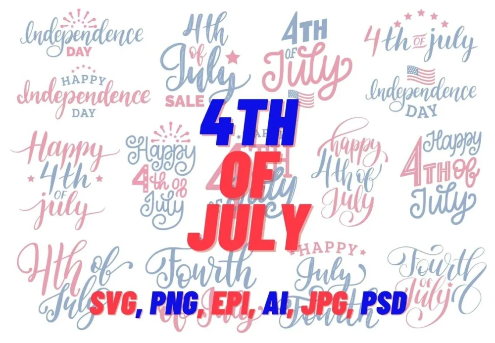 4th of July SVG Bundle, July 4th SVG, Fourth of July svg, America svg, USA Flag svg, Patriotic, Independence Day Shirt, Png, Epi, Pdf, Jpg.