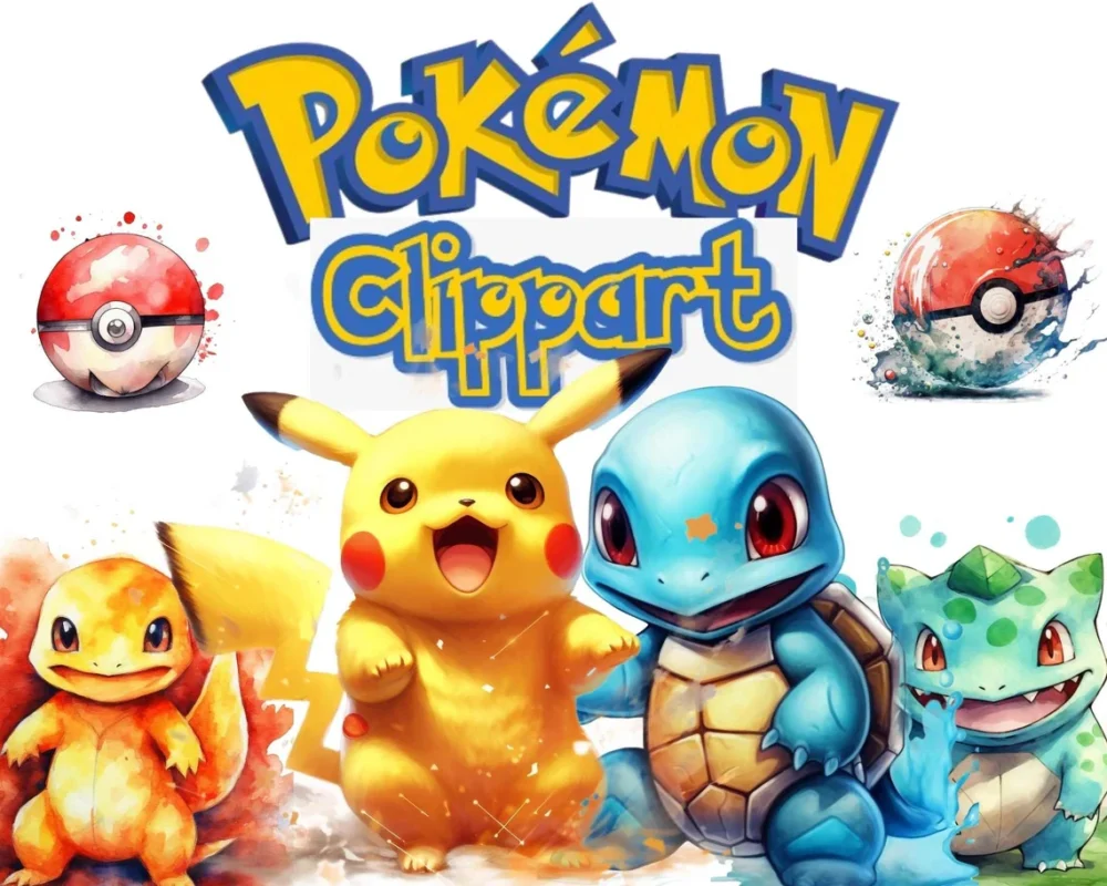 Pokemon Digital Art Instant Download, Pokemon Poster, Pokemon Gift,  Pokemon PNG, Pokemon Print, Pokemon Nursery Children Wall Art,