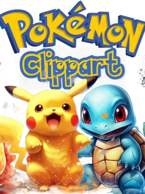 Pokemon Digital Art Instant Download, Pokemon Poster, Pokemon Gift,  Pokemon PNG, Pokemon Print, Pokemon Nursery Children Wall Art,