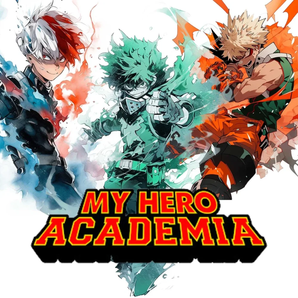 10 My Hero Academia Watercolor, Deku Poster, Bakugo Poster, Shoto Poster, My Hero Academia Poster, My Hero Academia Clipart, Bakugo PNG.